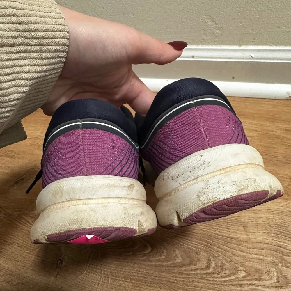 Brooks | Women's Launch 5 Navy Pink Orange Athletic Running Shoes, Size 8